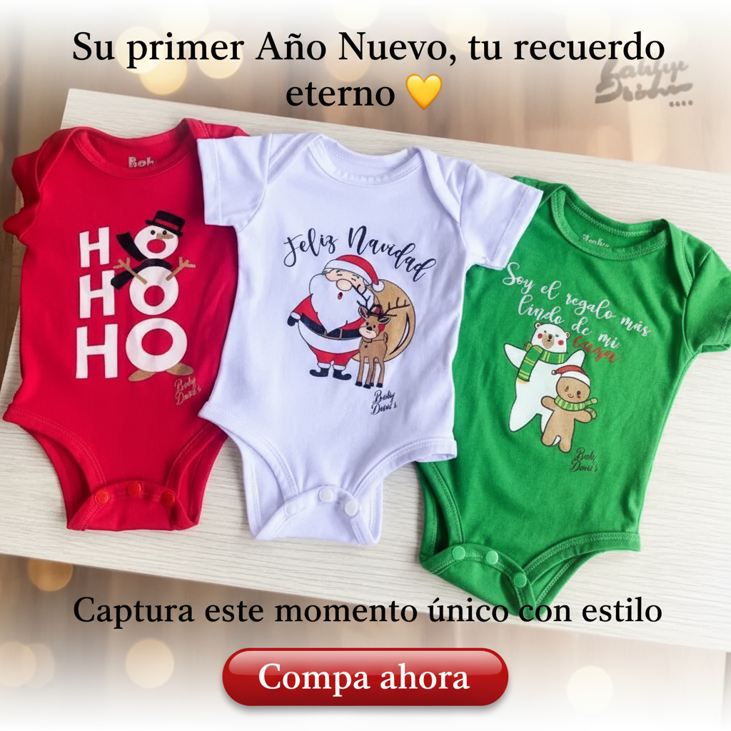 body navideño para bebe
