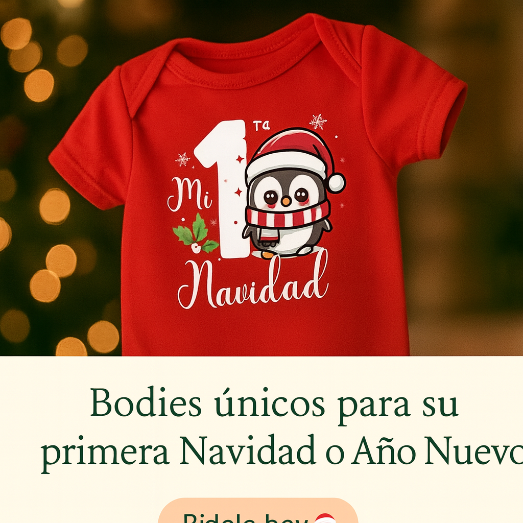 body navideño para bebe